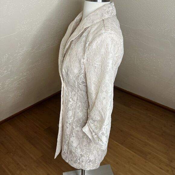 Lulus Double Breasted Dress Size Small Beige Ronan Lace Mini‎ Cocktails Party - Picture 7 of 10